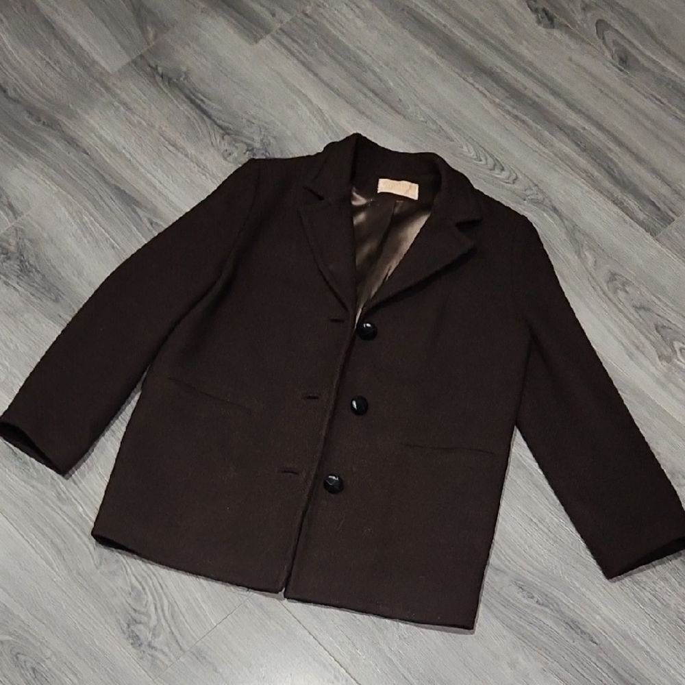 RARE EUC 60's Pendelton Brown/Black Heathered Wool Timeless Coat